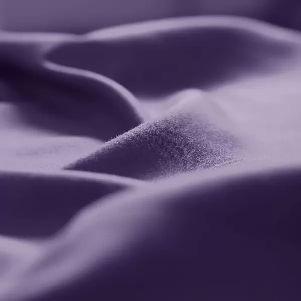 imageCozyLux Hotel Luxury Queen Bed Sheets Set  1800 Series 4Piece Embroidered Microfiber Sheets Double Brushed 16quot Deep Pocket Soft and WrinkleResistant WhitePurple