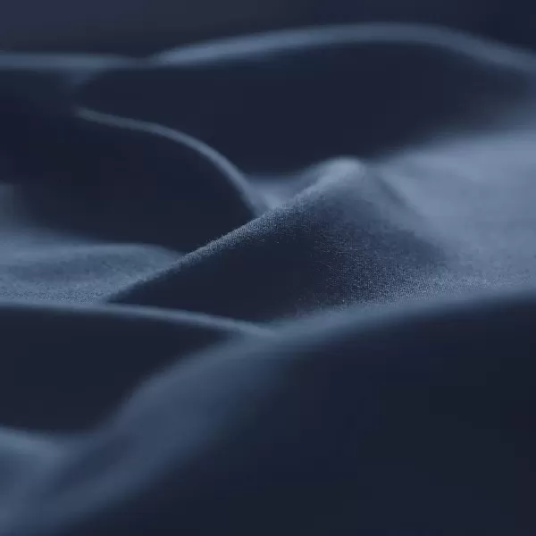 imageCozyLux Hotel Luxury Queen Bed Sheets Set  1800 Series 4Piece Embroidered Microfiber Sheets Double Brushed 16quot Deep Pocket Soft and WrinkleResistant WhiteNavy Blue