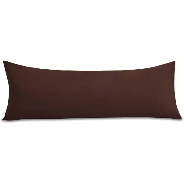 imageCozyLux Pillow Cases Standard Size Set of 2 Luxury 1800 Series Double Brushed Microfiber Bed Pillow Cases Embroidered 2 Pack 20x26 Beige Pillow Covers with Envelope Closure Soft and ComfortableBrown