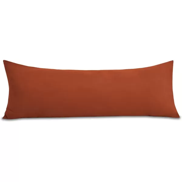 imageCozyLux Pillow Cases Standard Size Set of 2 Luxury 1800 Series Double Brushed Microfiber Bed Pillow Cases Embroidered 2 Pack 20x26 Beige Pillow Covers with Envelope Closure Soft and ComfortableBurnt Orange