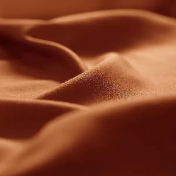 imageCozyLux Pillow Cases Standard Size Set of 2 Luxury 1800 Series Double Brushed Microfiber Bed Pillow Cases Embroidered 2 Pack 20x26 Beige Pillow Covers with Envelope Closure Soft and ComfortableBurnt Orange