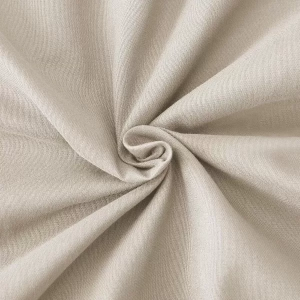 imageCozyLux Pillow Cases Standard Size Set of 2 Luxury 1800 Series Double Brushed Microfiber Bed Pillow Cases Embroidered 2 Pack 20x26 Beige Pillow Covers with Envelope Closure Soft and ComfortableBeige