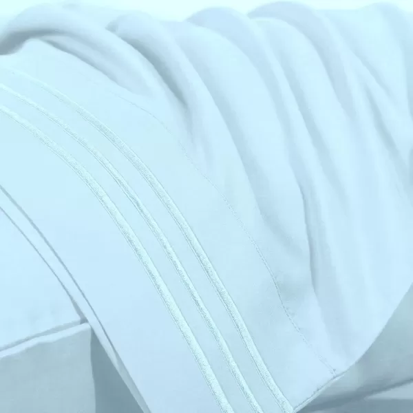 imageCozyLux Pillow Cases Standard Size Set of 2 Luxury 1800 Series Double Brushed Microfiber Bed Pillow Cases Embroidered 2 Pack 20x26 Beige Pillow Covers with Envelope Closure Soft and ComfortableSpa Blue
