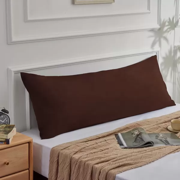 imageCozyLux Pillow Cases Standard Size Set of 2 Luxury 1800 Series Double Brushed Microfiber Bed Pillow Cases Embroidered 2 Pack 20x26 Beige Pillow Covers with Envelope Closure Soft and ComfortableBrown