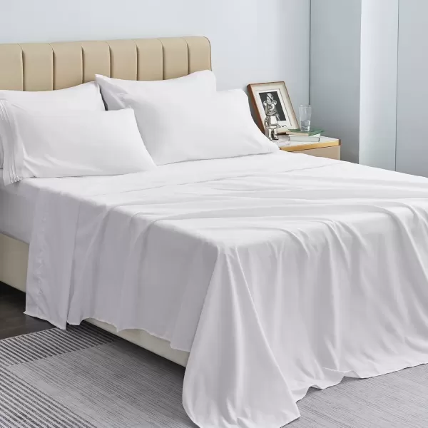 imageCozyLux Pillow Cases Standard Size Set of 2 Luxury 1800 Series Double Brushed Microfiber Bed Pillow Cases Embroidered 2 Pack 20x26 Beige Pillow Covers with Envelope Closure Soft and ComfortableWhiteno Pillows