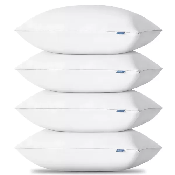 imageCozyLux Pillows Queen Size Set of 2 Hotel Quality Bed Pillows for Sleeping 2 Pack Cooling Pillows for Side Back and Stomach Sleepers Down Alternative Luxury Soft Supportive Fluffy Pillows 18x28Medium