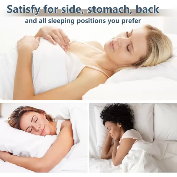 imageCozyLux Pillows Queen Size Set of 2 Hotel Quality Bed Pillows for Sleeping 2 Pack Cooling Pillows for Side Back and Stomach Sleepers Down Alternative Luxury Soft Supportive Fluffy Pillows 18x28Medium