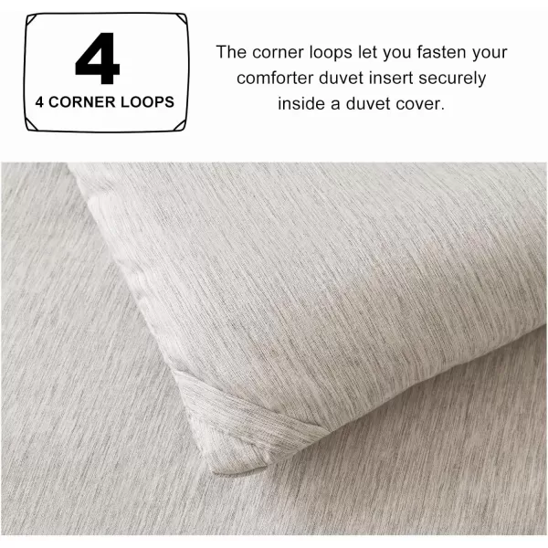 imageCozyLux Queen Comforter Set  3 Pieces Light Grey Soft Luxury Cationic Dyeing Queen Comforter for All Season Light Gray Breathable Lightweight Fluffy Bedding Sets with 1 Comforter and 2 Pillow ShamsBeige