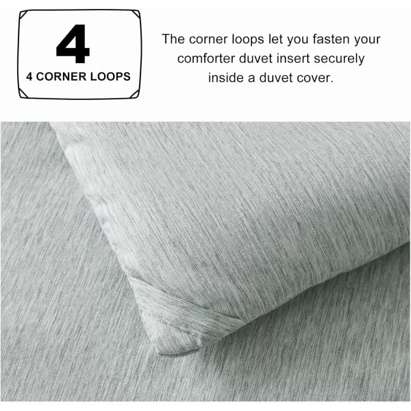imageCozyLux Queen Comforter Set  3 Pieces Light Grey Soft Luxury Cationic Dyeing Queen Comforter for All Season Light Gray Breathable Lightweight Fluffy Bedding Sets with 1 Comforter and 2 Pillow ShamsSage Green
