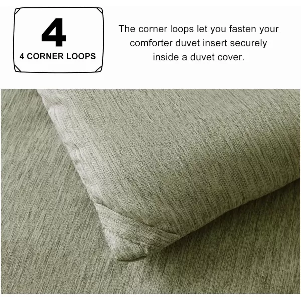 imageCozyLux Queen Comforter Set  3 Pieces Light Grey Soft Luxury Cationic Dyeing Queen Comforter for All Season Light Gray Breathable Lightweight Fluffy Bedding Sets with 1 Comforter and 2 Pillow ShamsOlive Green
