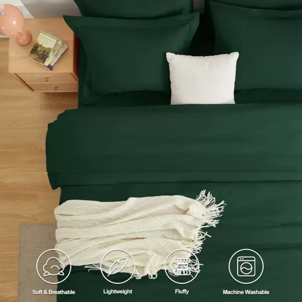 imageCozyLux Queen Comforter Set 7 Pieces Bed in a Bag Sage Green Bedding Sets with Comforter and Sheets All Season 7PC Bed Set with Comforter Fitted Sheets Flat Sheets Pillow Shams and PillowcasesEmerald Green
