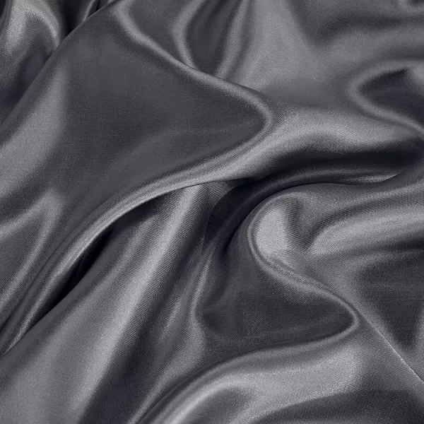 imageCozyLux Satin Sheets Queen Size  4 Piece Black Bed Sheet Set with Silky Microfiber 1 Deep Pocket Fitted Sheet 1 Flat Sheet and 2 Pillowcases  Smooth and SoftDark Grey