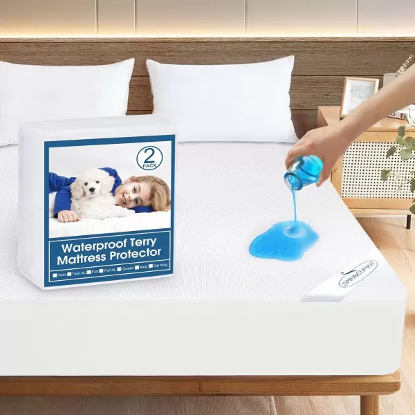 imageFull Extra Long XL Mattress Protector 100 Waterproof Full XL Sheets Fitted up to 14 Depth Ultra Soft Terry Full XL Mattress Topper Cover Noiseless ampamp Breathable Machine Washable2