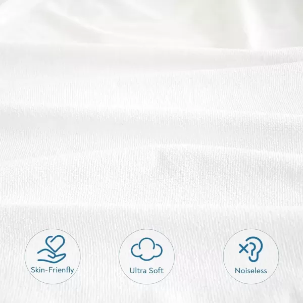 imageFull Extra Long XL Mattress Protector 100 Waterproof Full XL Sheets Fitted up to 14 Depth Ultra Soft Terry Full XL Mattress Topper Cover Noiseless ampamp Breathable Machine Washable1