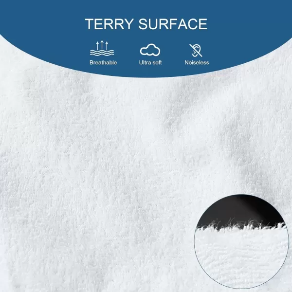 imageFull Extra Long XL Mattress Protector 100 Waterproof Full XL Sheets Fitted up to 14 Depth Ultra Soft Terry Full XL Mattress Topper Cover Noiseless ampamp Breathable Machine Washable1