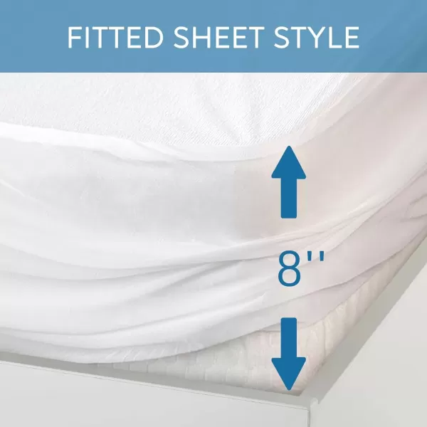 imageFull Extra Long XL Mattress Protector 100 Waterproof Full XL Sheets Fitted up to 14 Depth Ultra Soft Terry Full XL Mattress Topper Cover Noiseless ampamp Breathable Machine Washable1