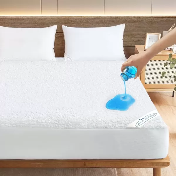 imageFull Extra Long XL Mattress Protector 100 Waterproof Full XL Sheets Fitted up to 14 Depth Ultra Soft Terry Full XL Mattress Topper Cover Noiseless ampamp Breathable Machine Washable1