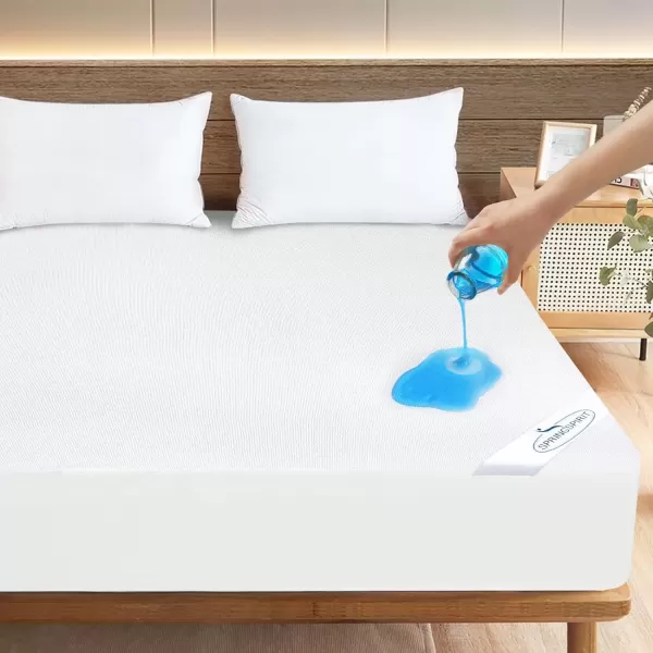 imageFull Extra Long XL Mattress Protector 100 Waterproof Full XL Sheets Fitted up to 14 Depth Ultra Soft Terry Full XL Mattress Topper Cover Noiseless ampamp Breathable Machine Washable1