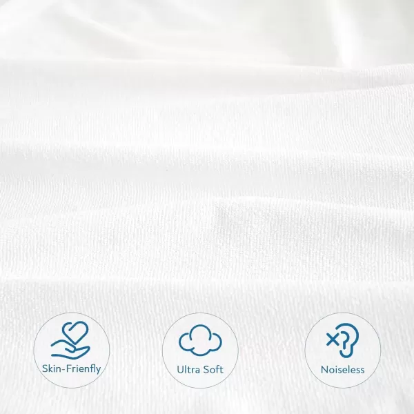 imageFull Extra Long XL Mattress Protector 100 Waterproof Full XL Sheets Fitted up to 14 Depth Ultra Soft Terry Full XL Mattress Topper Cover Noiseless ampamp Breathable Machine Washable4