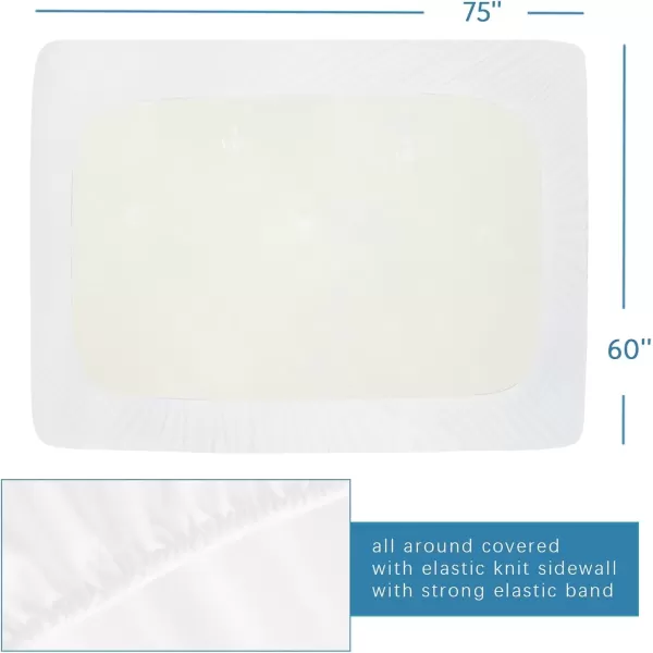 imageFull Extra Long XL Mattress Protector 100 Waterproof Full XL Sheets Fitted up to 14 Depth Ultra Soft Terry Full XL Mattress Topper Cover Noiseless ampamp Breathable Machine Washable1