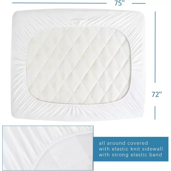 imageFull Extra Long XL Mattress Protector 100 Waterproof Full XL Sheets Fitted up to 14 Depth Ultra Soft Terry Full XL Mattress Topper Cover Noiseless ampamp Breathable Machine Washable1