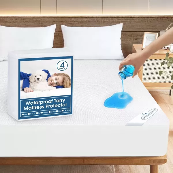 imageFull Extra Long XL Mattress Protector 100 Waterproof Full XL Sheets Fitted up to 14 Depth Ultra Soft Terry Full XL Mattress Topper Cover Noiseless ampamp Breathable Machine Washable4