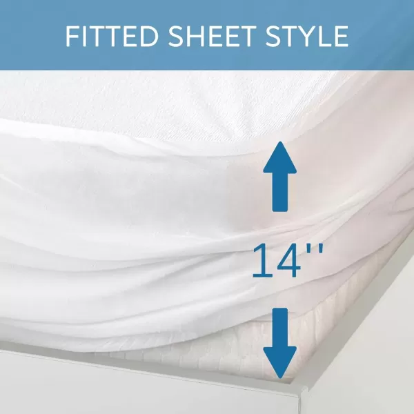 imageFull Extra Long XL Mattress Protector 100 Waterproof Full XL Sheets Fitted up to 14 Depth Ultra Soft Terry Full XL Mattress Topper Cover Noiseless ampamp Breathable Machine Washable1