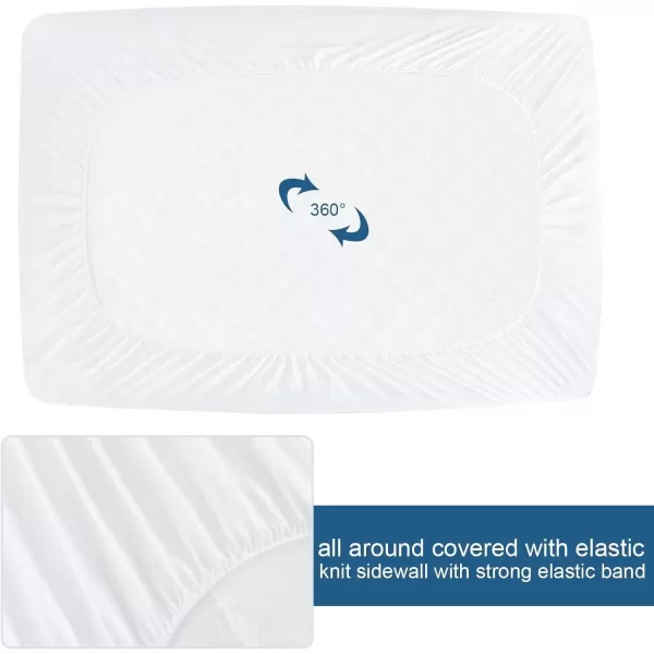 imageFull Extra Long XL Mattress Protector 100 Waterproof Full XL Sheets Fitted up to 14 Depth Ultra Soft Terry Full XL Mattress Topper Cover Noiseless ampamp Breathable Machine Washable1