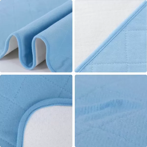 imageHospital Bed Pads 34 x 76 NonSlip Washable Pee Pads and Mattress Protector Waterproof Draw Sheets for Hospital Bed Wetting Incontinence Cover Chucks Pads for Adult Blue