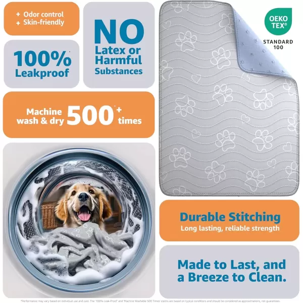 imageIMPROVIA Reusable Puppy Pad  Waterproof ExtraAbsorbent Washable Pee Pad for Dog Training Whelping ampamp More  Protect Your Floors ampamp Pet with QuickDrying Potty Pad 2 Pack  18x242 Pack  36x41