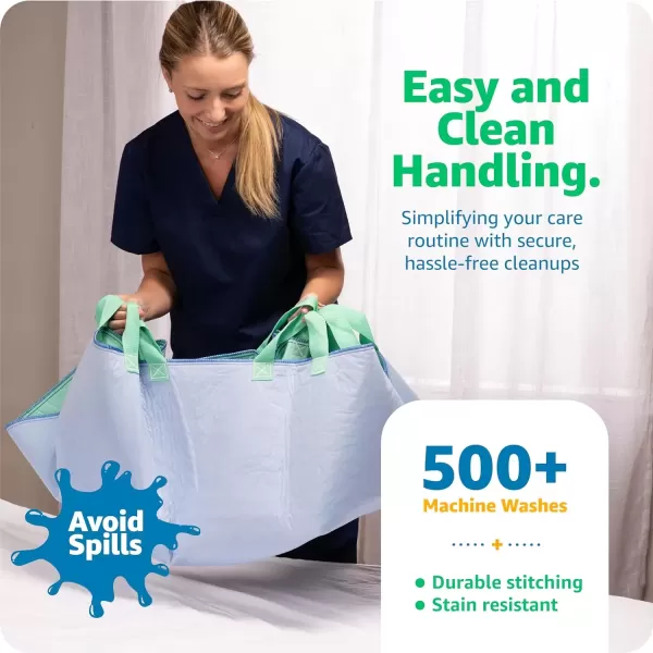 imageImprovia Transfer Board Bed Pad with Handles  QuickDrying 6Handle Washable Waterproof Reusable Pad for Elderly Bedridden Transfer Repositioning Incontinence ampamp Mattress Protection 34x36 In34x52  8 Handles