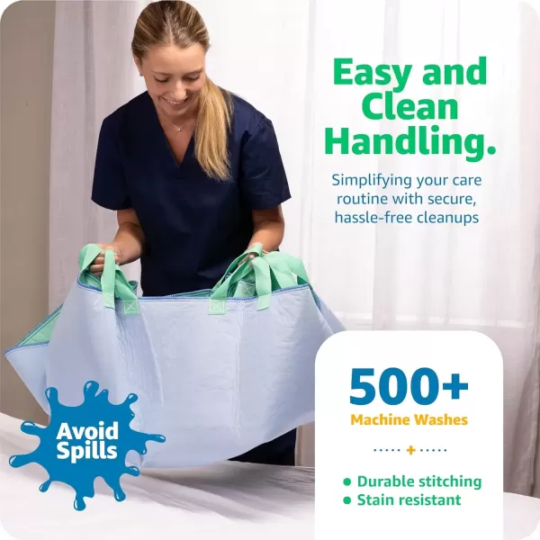 imageImprovia Transfer Board Bed Pad with Handles  QuickDrying 6Handle Washable Waterproof Reusable Pad for Elderly Bedridden Transfer Repositioning Incontinence ampamp Mattress Protection 34x36 In34x36  6 Handles