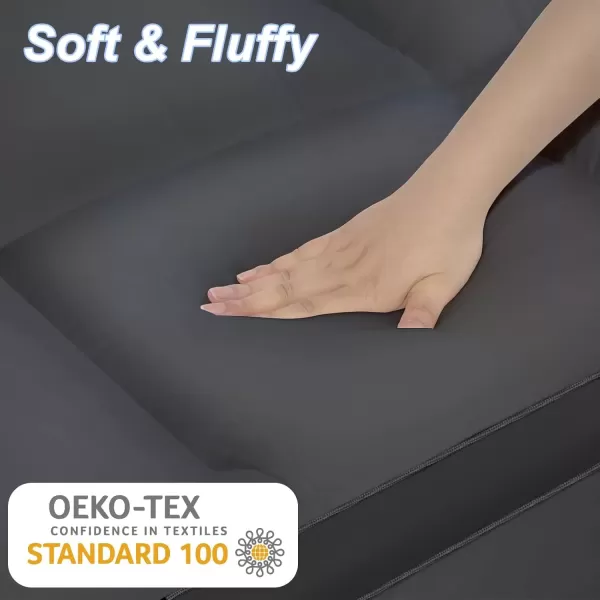 imageKAYFIA Full Mattress TopperExtra Thick Mattress Pad Cover for Deep Sleep3D7D Snow Down Alternative Fill Overfilled Plush Pillow Top with 823 Inch Deep PocketWhiteGray