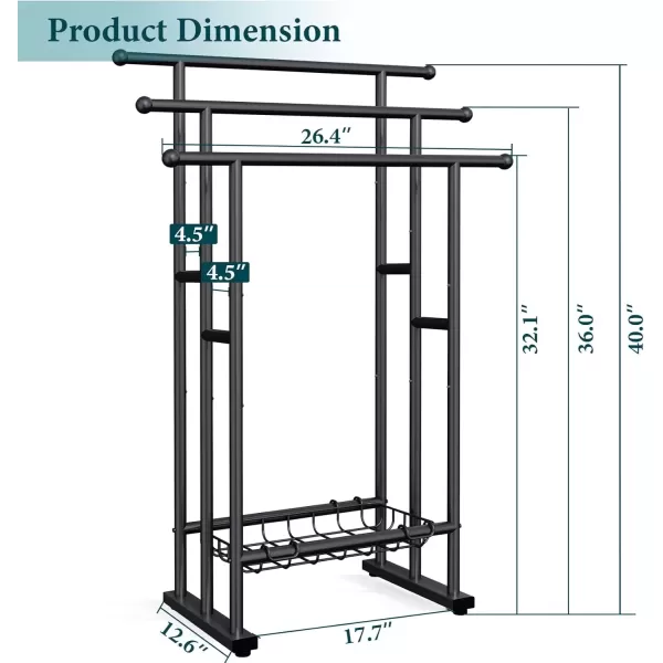imageKayfia 40quot H Free Standing Towel Rack 3 Tier Alloy Steel Stand with Basket Blanket Drying and Display Rack for Oversized Bath Towels Bathroom Accessories Next to Tub or Shower BlackBlack