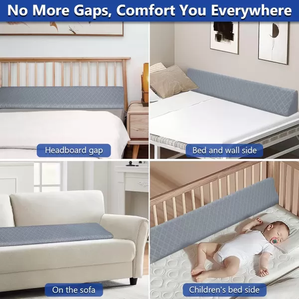 imageKayfia Mattress Protector Twin Size Waterproof Soft Breathable Noiseless Mattress Protector and Twin Size Pillow Wedge for Headboard Gap Bed Gap Filller 08quot Mattress Space with 2 Side Pocket