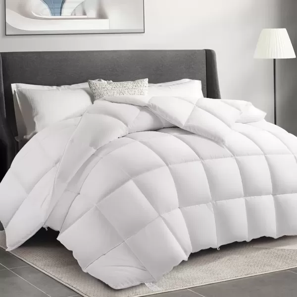 imageMERITLIFE 2100 Series Twin Size All Season Comforter Bed Soft Down Alternative Single Lightweight Breathable Duvet Insert with 8 Corner Tabs Suitable for Kids Machine Washable WhiteTwin 64quotx88quotWhite