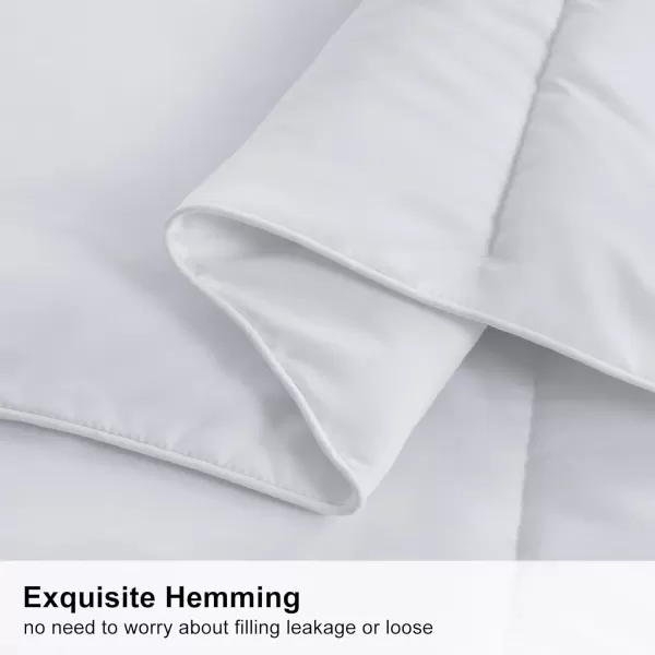imageMERITLIFE 2100 Series Twin Size All Season Comforter Bed Soft Down Alternative Single Lightweight Breathable Duvet Insert with 8 Corner Tabs Suitable for Kids Machine Washable WhiteTwin 64quotx88quotWhite