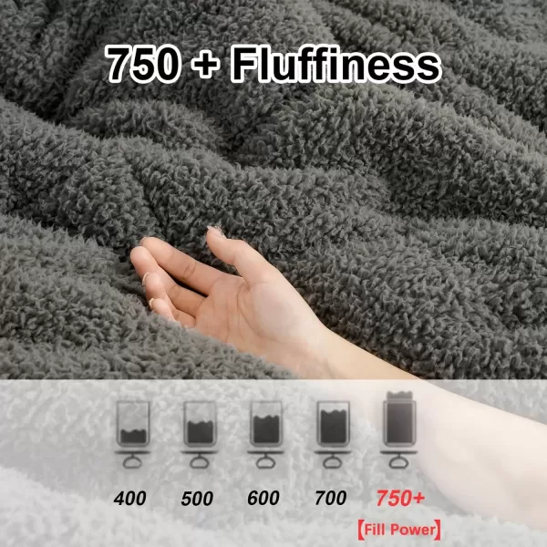 imageMERITLIFE California King Micromink Sherpa Comforter 3 Piece Bed SetComforter Set Warm ampamp Cozy Fleece Bedding Comforters ampamp Sets2 PillowcasesDoubleSidedMachine WashableBlack  Grey96quotx104quot