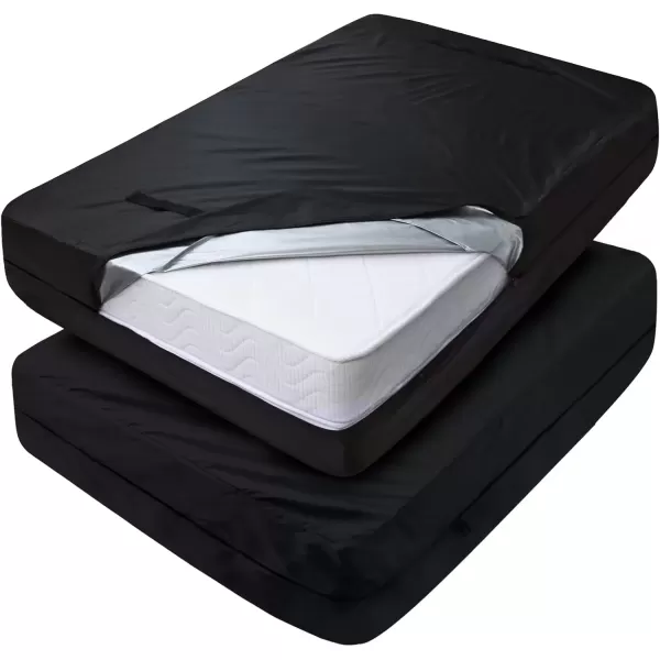 imageMattress Bags for Moving and Storage Heavy Duty Twin Mattress Bag with 4 Strong Handles 100 Waterproof Mattress CoverProtector for Moving Twin Size Reusable Thick Tarp Black2