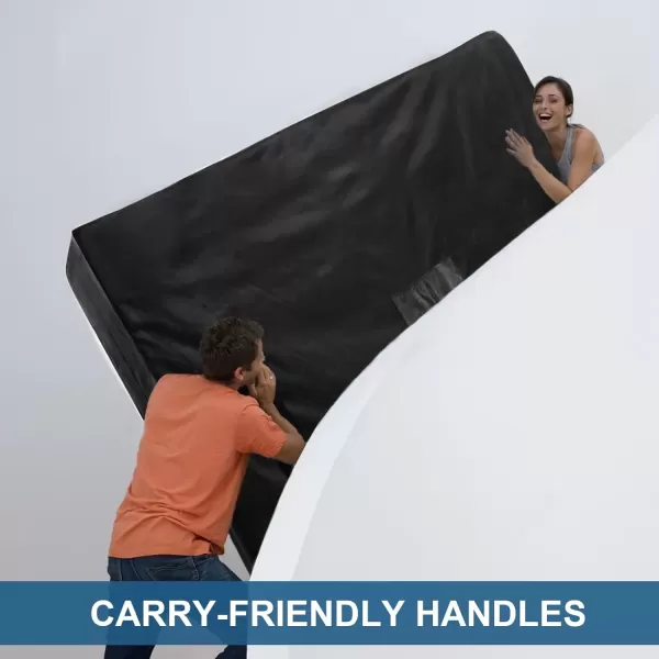 imageMattress Bags for Moving and Storage Heavy Duty Twin Mattress Bag with 4 Strong Handles 100 Waterproof Mattress CoverProtector for Moving Twin Size Reusable Thick Tarp Black2