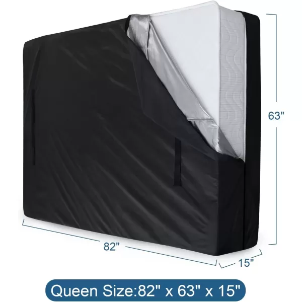 imageMattress Bags for Moving and Storage Heavy Duty Twin Mattress Bag with 4 Strong Handles 100 Waterproof Mattress CoverProtector for Moving Twin Size Reusable Thick Tarp Black2