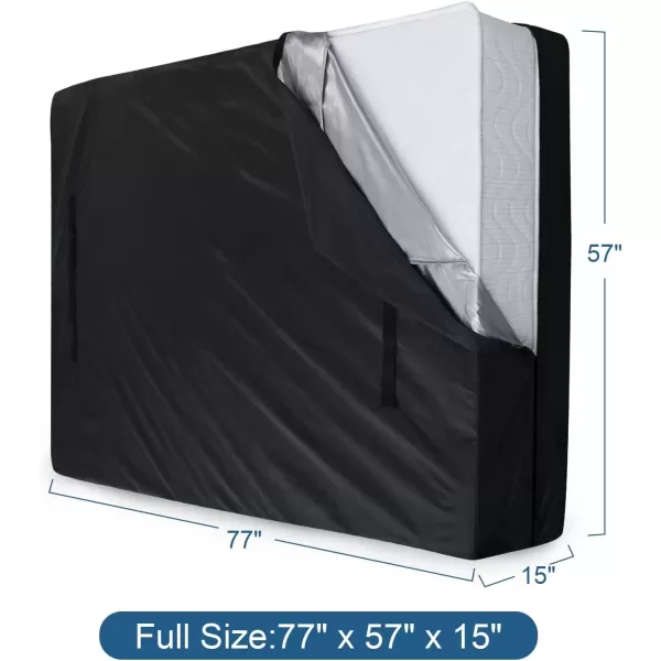 imageMattress Bags for Moving and Storage Heavy Duty Twin Mattress Bag with 4 Strong Handles 100 Waterproof Mattress CoverProtector for Moving Twin Size Reusable Thick Tarp Black1