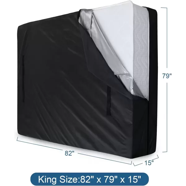 imageMattress Bags for Moving and Storage Heavy Duty Twin Mattress Bag with 4 Strong Handles 100 Waterproof Mattress CoverProtector for Moving Twin Size Reusable Thick Tarp Black1