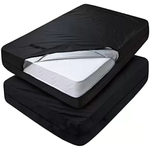 imageMattress Bags for Moving and Storage Heavy Duty Twin Mattress Bag with 4 Strong Handles 100 Waterproof Mattress CoverProtector for Moving Twin Size Reusable Thick Tarp Black2