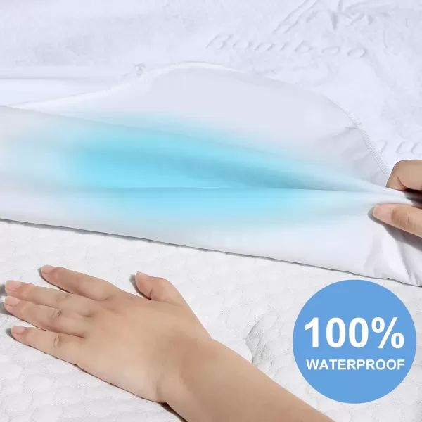 imageMattress Protector Full Size Waterproof Mattress Cover Soft Breathable Noiseless Bed Cover Deep Pocket for 615quot Pad  Machine Washable Vinyl Free 1 PackFull