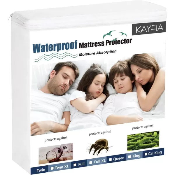 imageMattress Protector Full Size Waterproof Mattress Cover Soft Breathable Noiseless Bed Cover Deep Pocket for 615quot Pad  Machine Washable Vinyl Free 1 PackCalifornia King