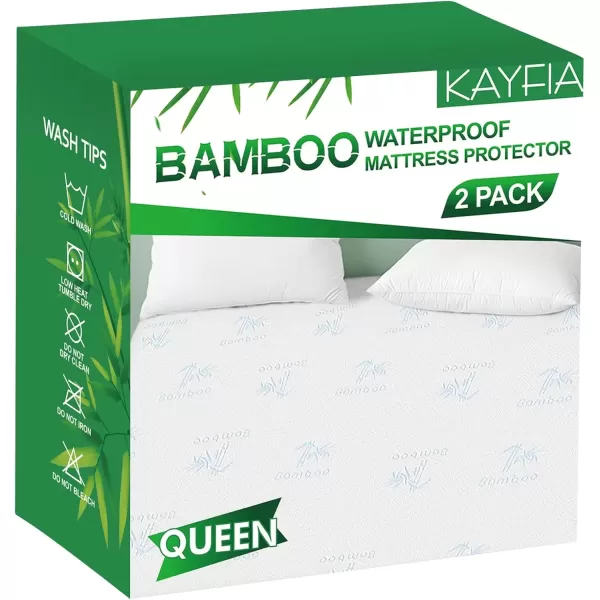 imageMattress Protector Full Size Waterproof Mattress Cover Soft Breathable Noiseless Bed Cover Deep Pocket for 615quot Pad  Machine Washable Vinyl Free 1 PackQueen2 Pack