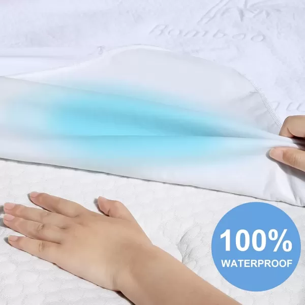imageMattress Protector Full Size Waterproof Mattress Cover Soft Breathable Noiseless Bed Cover Deep Pocket for 615quot Pad  Machine Washable Vinyl Free 1 PackKing