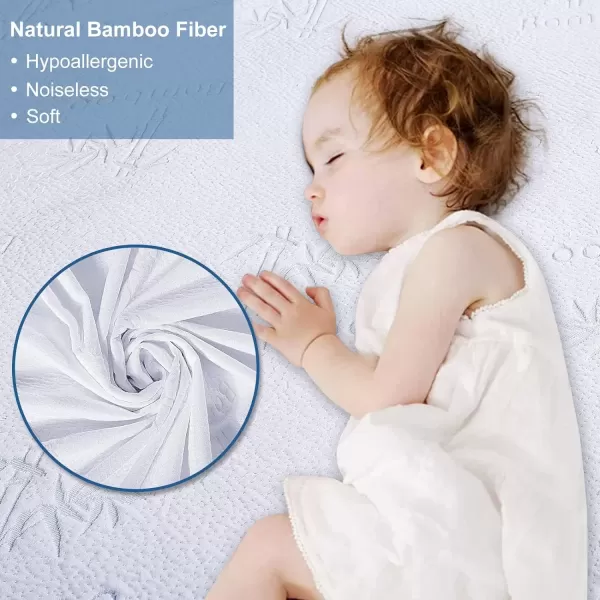 imageMattress Protector Full Size Waterproof Mattress Cover Soft Breathable Noiseless Bed Cover Deep Pocket for 615quot Pad  Machine Washable Vinyl Free 1 PackFull