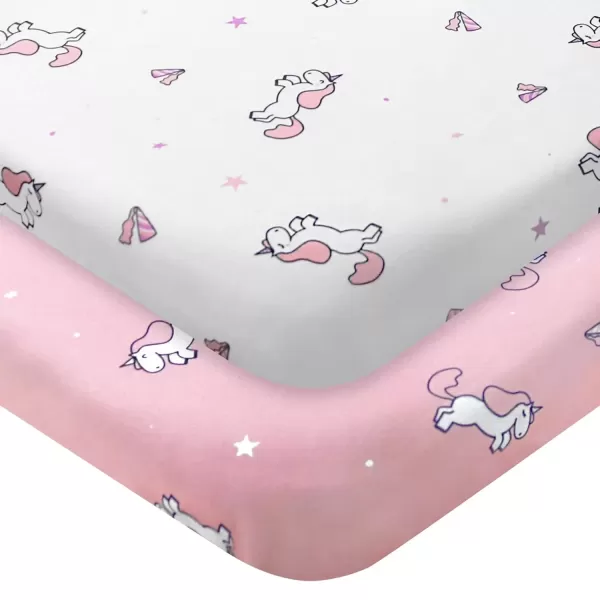 imagePack and Play Sheets Fitted Mini Crib Sheets 2 Pack Playard Sheets Compatible with Graco Pack n Play Ultra Soft Breathable Material DinosaursPink
